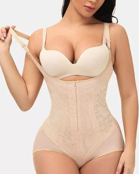 Breathable Waist Trainer Corset Bodysuit Shapewear  - By Qivii