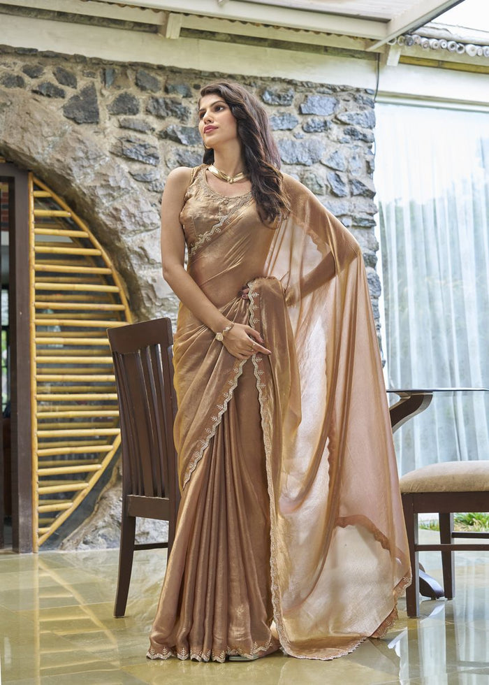 NC Satin Silk Handwork Or Zarkan Work for Party Wear