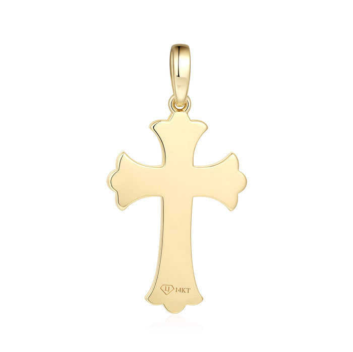 Budded Cross Sandblast Texture Pendant