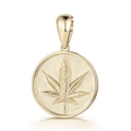 Cannabis Leaf Coin Pendant
