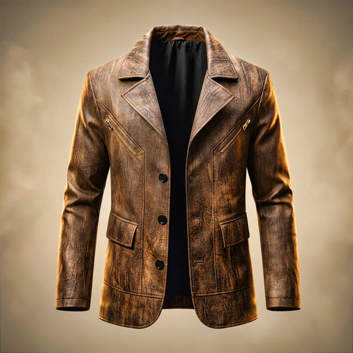 Carrollton Legacy Leather Blazer  - By Qivii