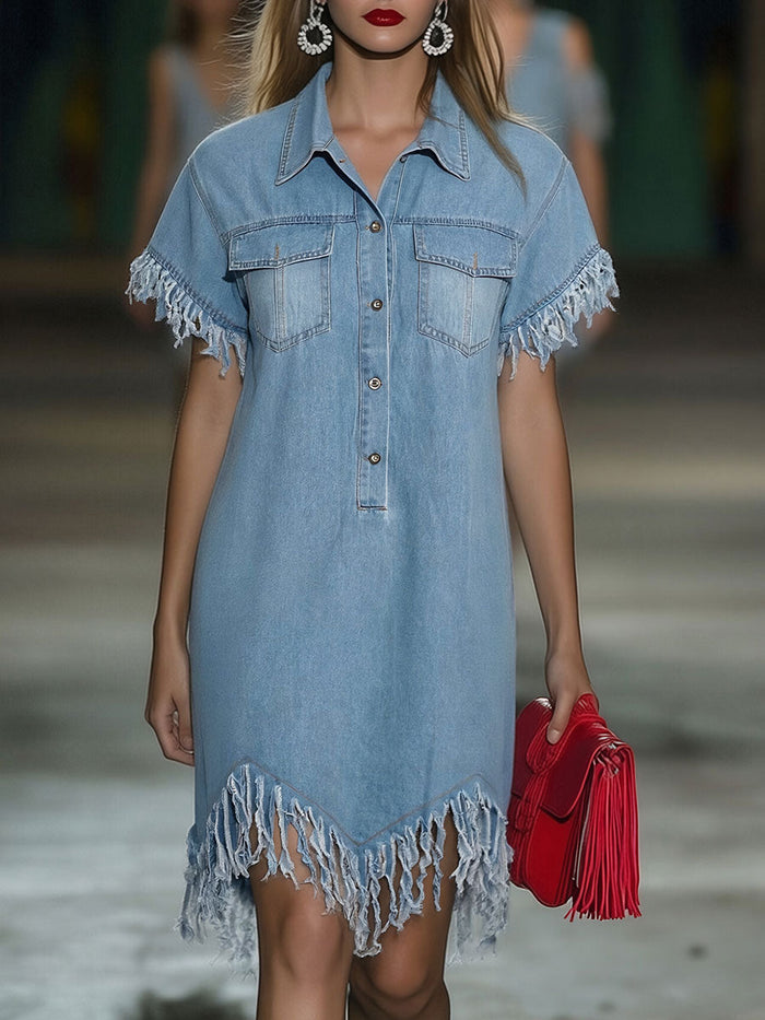 Mini Dress / Light Blue / S