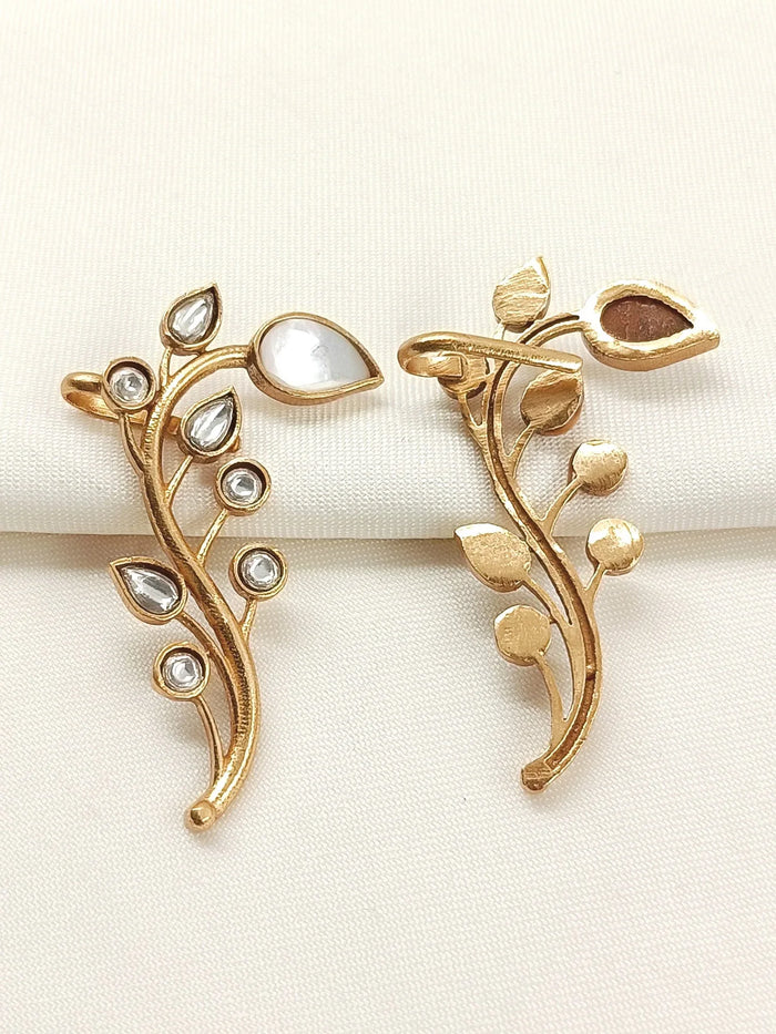 Chaitani White Boutique Earcuffs