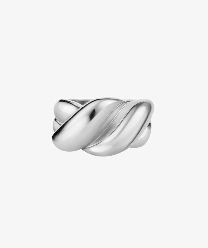 CHUNKY TWIST RING SILVER