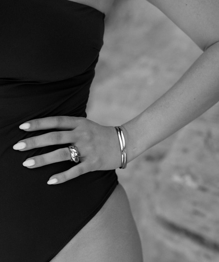 CHUNKY TWIST RING SILVER