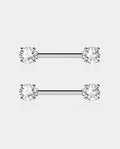 Classic CZ Nipple Barbell Pair