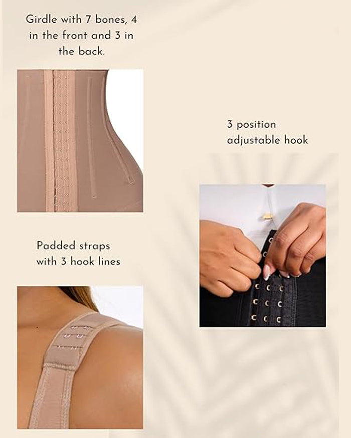 Compression Garment Short Shapewear For Women With Bra - By Qivii