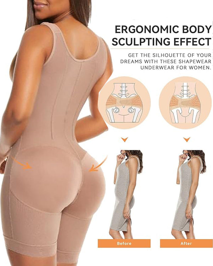 Compression Garment Short Shapewear For Women With Bra - By Qivii