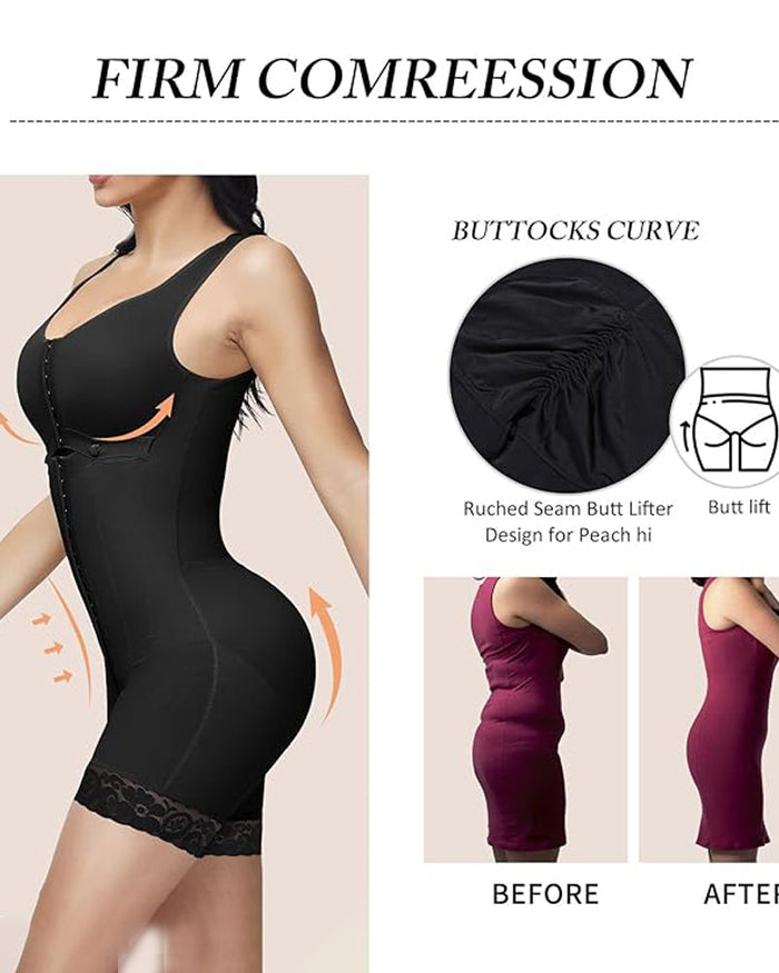 Compression Garment Short Shapewear For Women With Bra - By Qivii