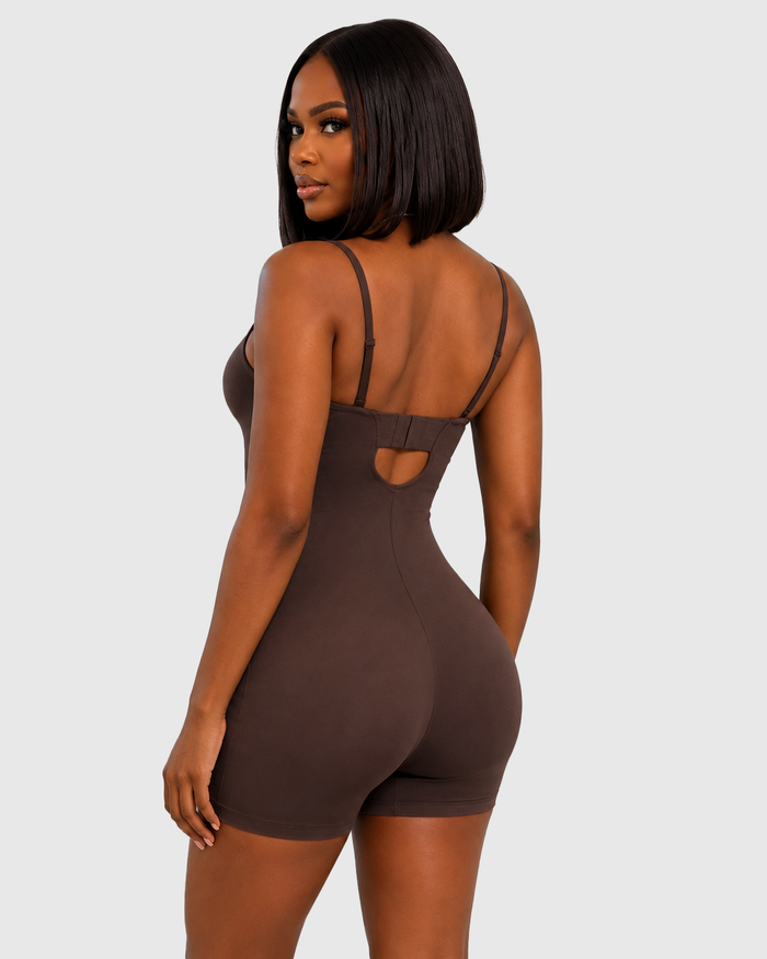 Convertible Strapless Halter Hourglass Sculpt Playsuit  - By Qivii