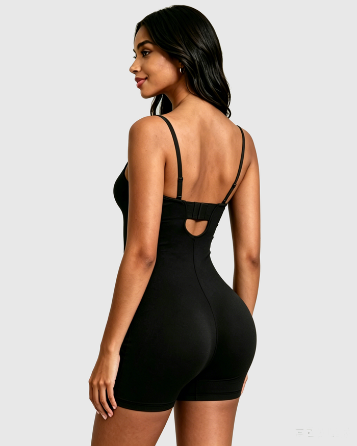Convertible Strapless Halter Hourglass Sculpt Playsuit  - By Qivii