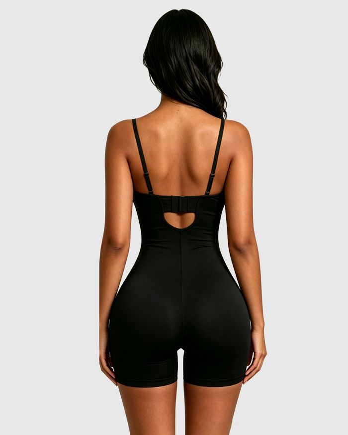 Convertible Strapless Halter Hourglass Sculpt Playsuit  - By Qivii