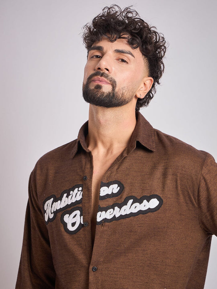 Copper Flannel Applique Shirt