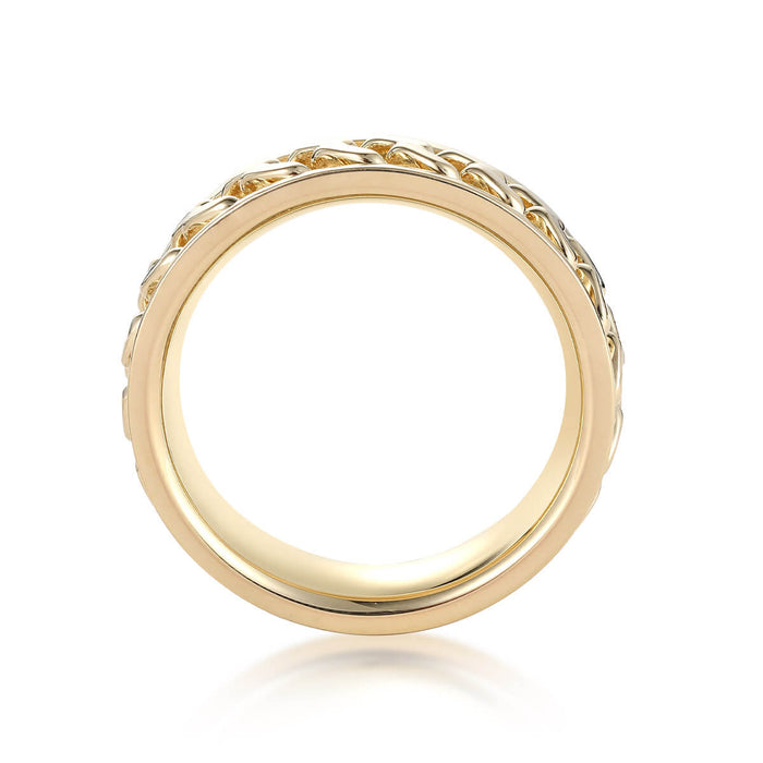 Cuban Link Bezel Ring
