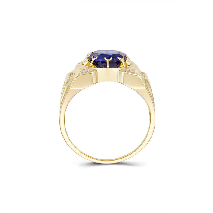 CZ Mens Circular Stone Ring-ring-lirysjewelry