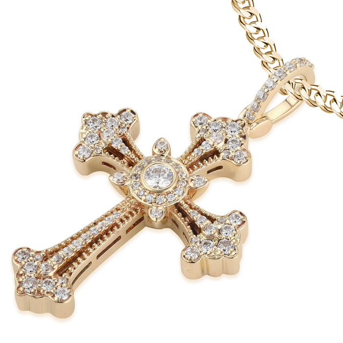 Diamond Greek Baptismal Cross