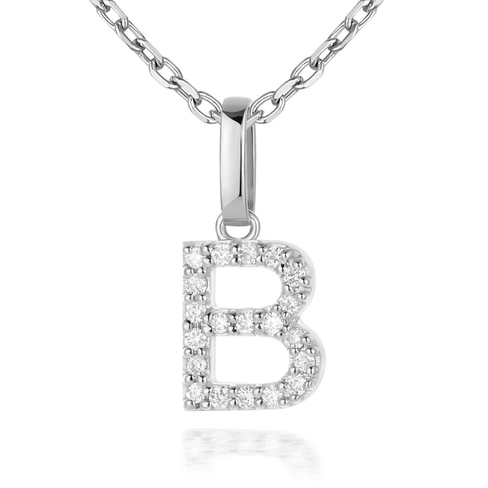 14kt White Gold / B