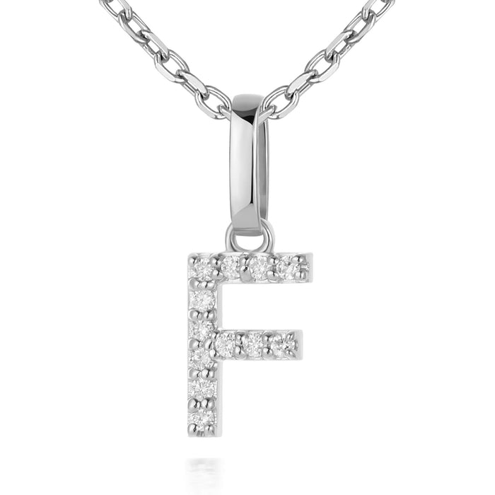14kt White Gold / F