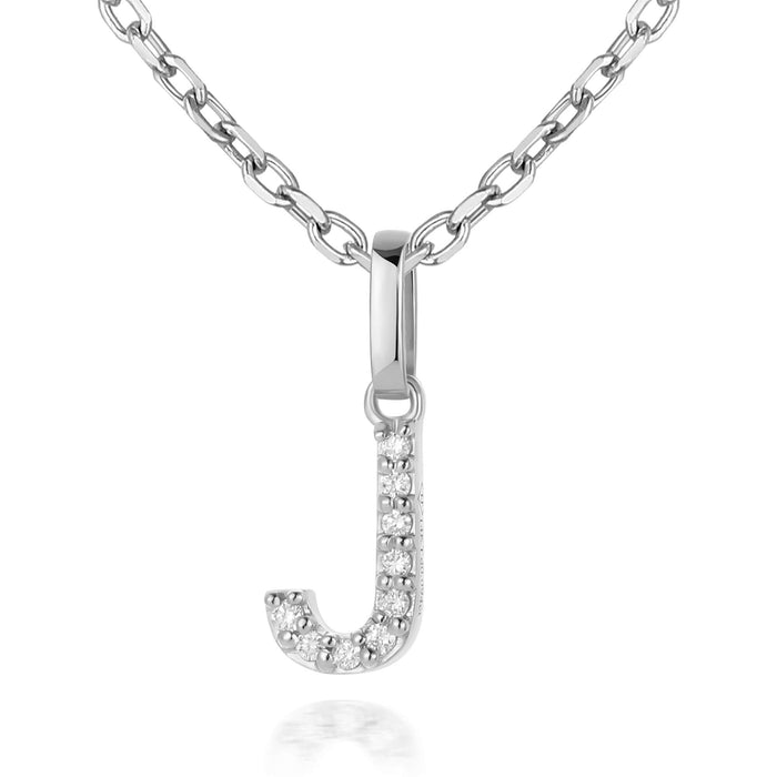 14kt White Gold / J