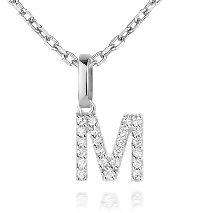 14kt White Gold / M