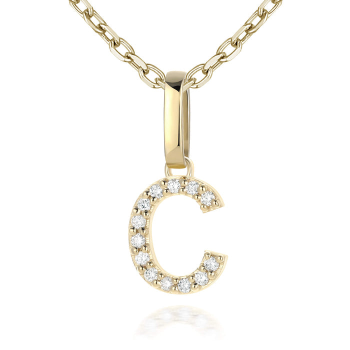 Diamond Initial Charms