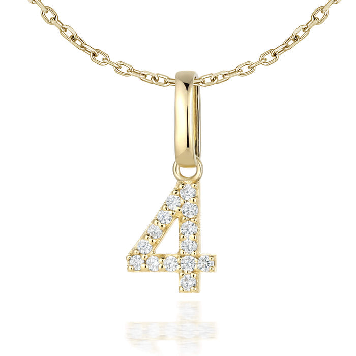 Diamond Number Charms