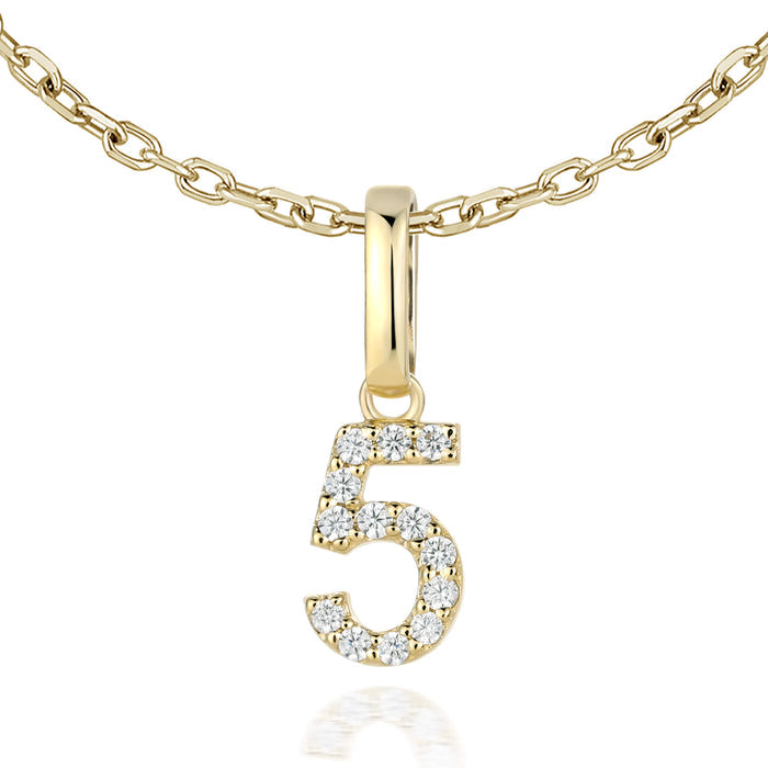 Diamond Number Charms