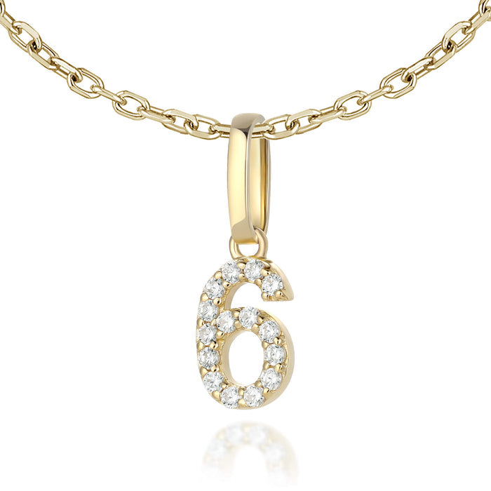 Diamond Number Charms