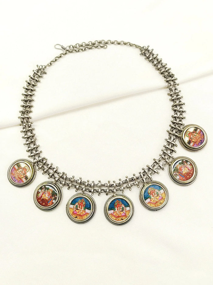 Divine Multi Colour Oxidized Neckpiece