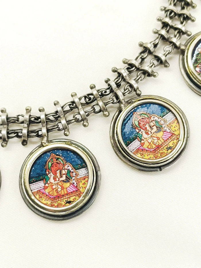 Divine Multi Colour Oxidized Neckpiece