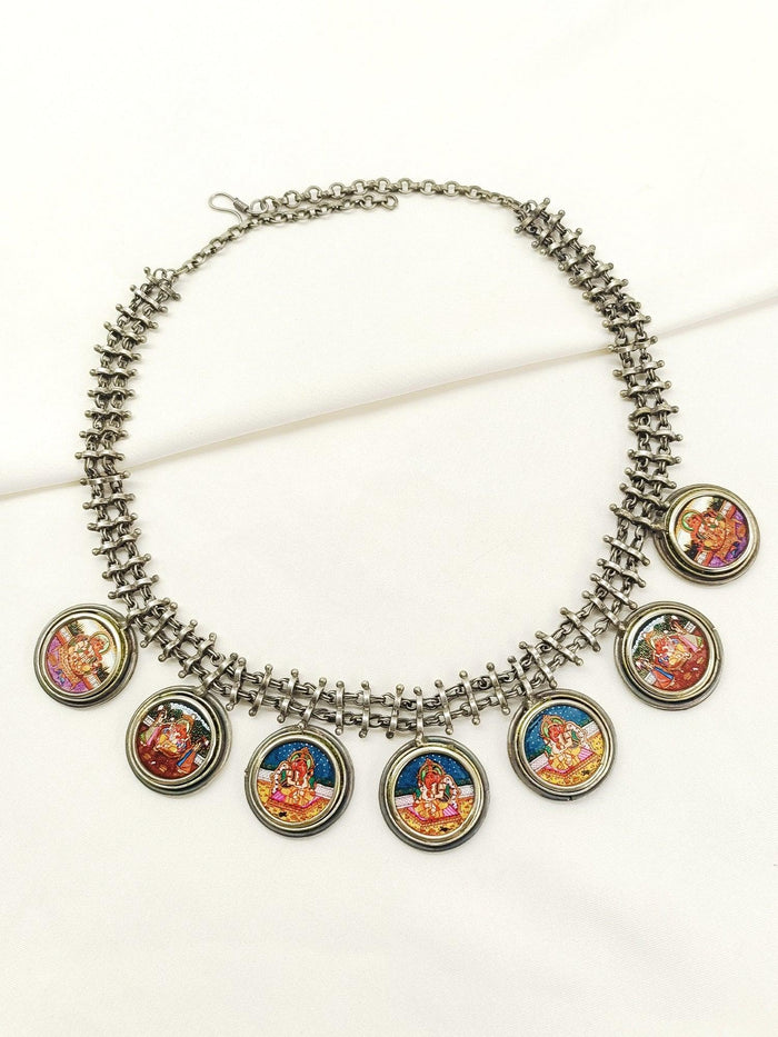 Divine Multi Colour Oxidized Neckpiece