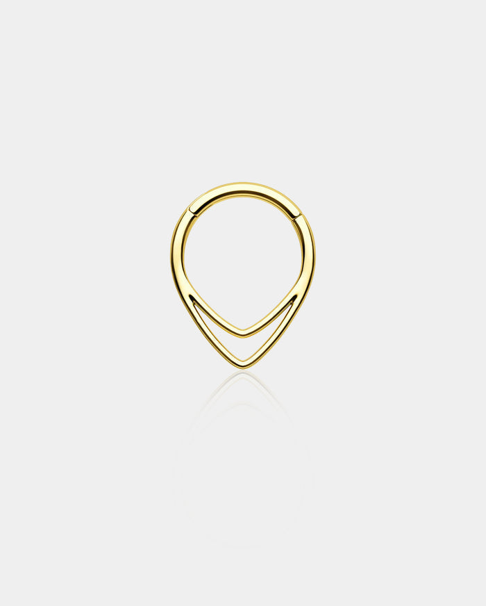 gold triangle septum ring