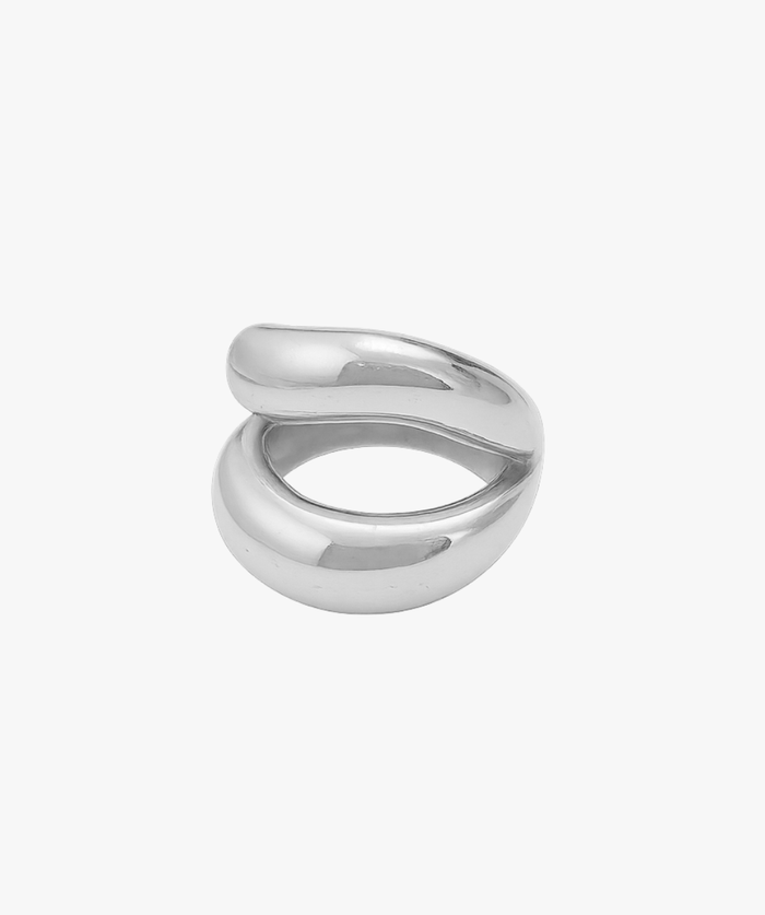 DOUBLE RUE RING SILVER
