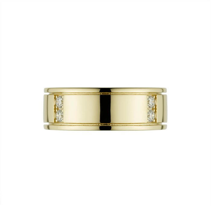 Genuine Gold Mens fancy wedding band-ring-lirysjewelry