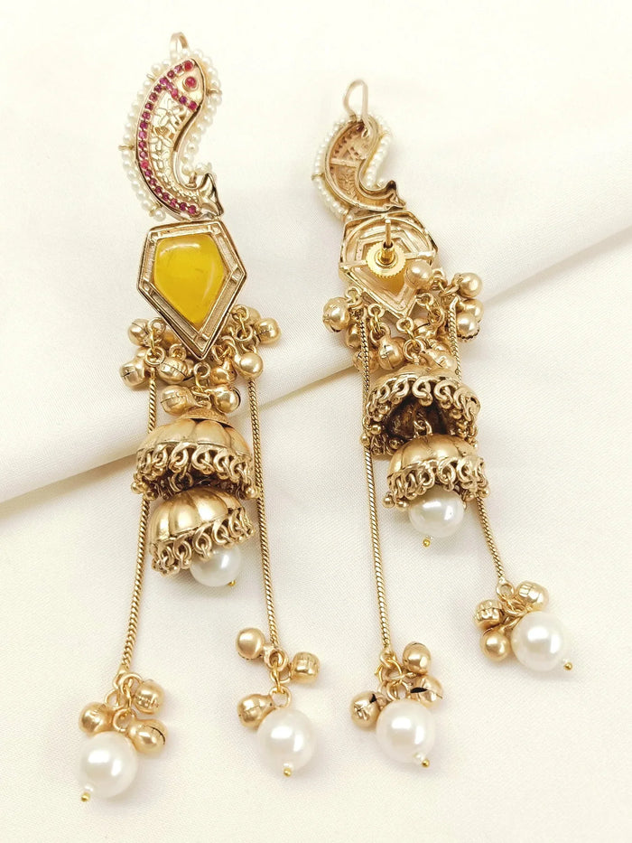 Draupadi Yellow Boutique Jhumki