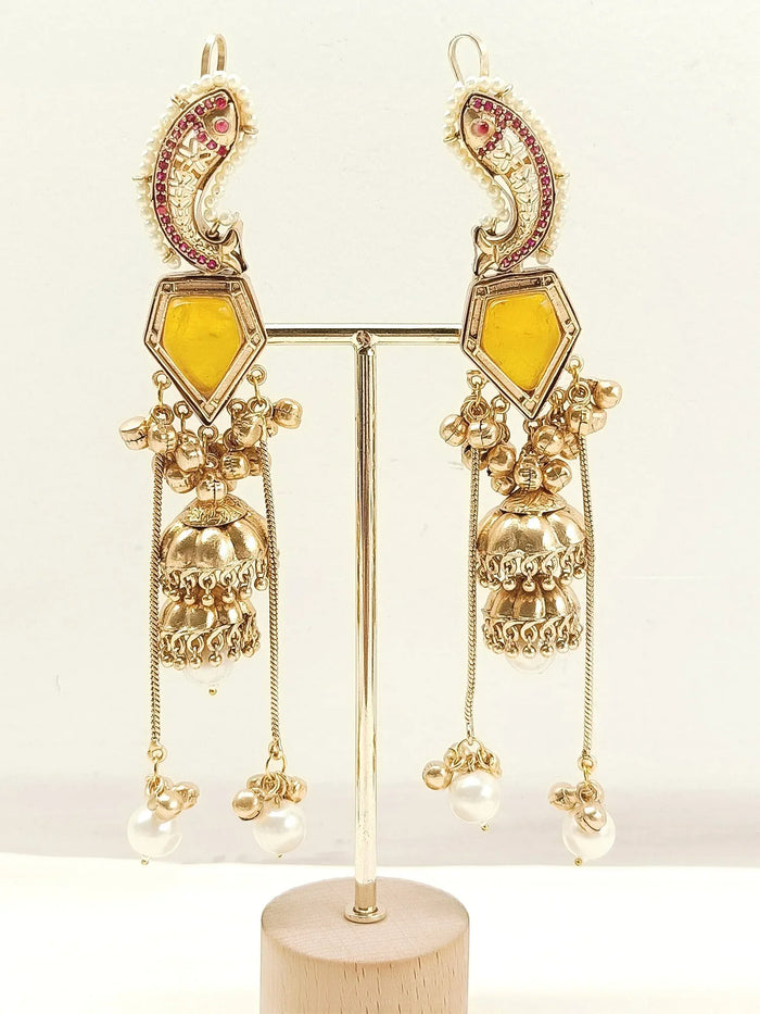 Draupadi Yellow Boutique Jhumki