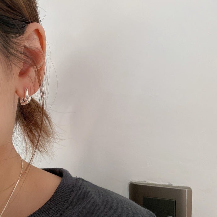 E1111 Heart Hoop Earrings