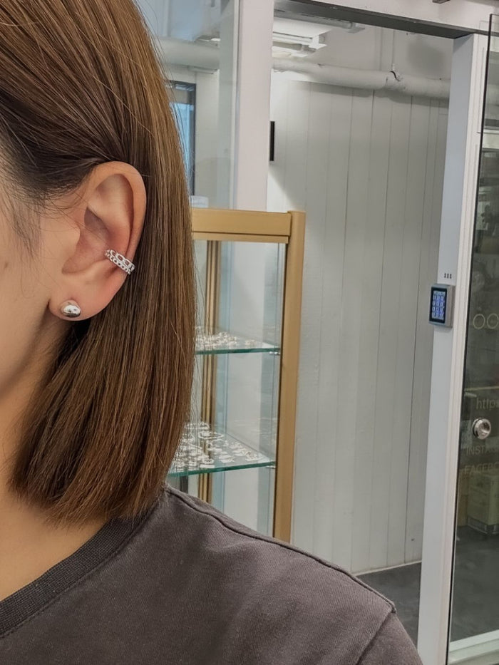E1458 Fine and Thick Line Ear Cuff