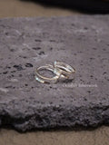 E1493 Smooth and Textured Earrings