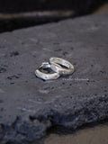 E1497 Frosted Half Hoop Zircon Earrings