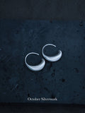 E1501 Frosted C-shaped Earrings