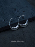 E1501 Glossy C-Shaped Earrings