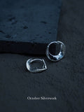 E1503 Flat Twisted Hoop Earrings