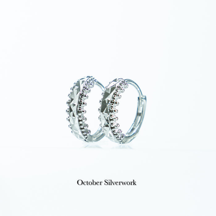 E1505 Rhombus Cut Lace Earrings