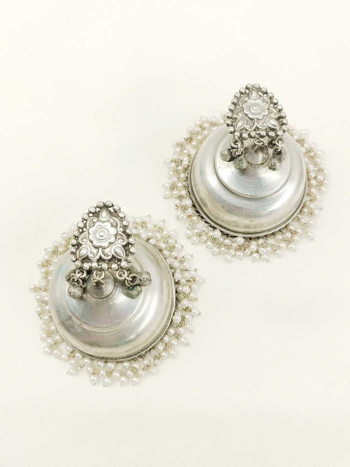 Ela Plain Oxidized Jhumki