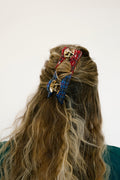 Elora Plaid Hair Clips - Final Sale