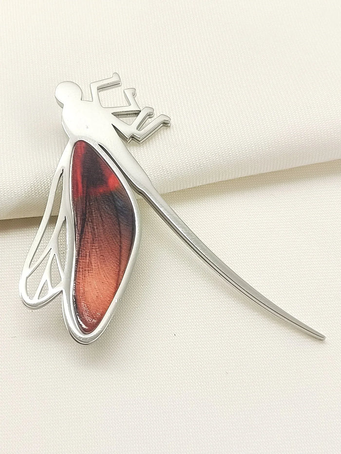 Ena Brown Dragonfly Brooch