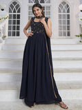 Stunning suit with sequins and thread embroidery, stands out from the crowd