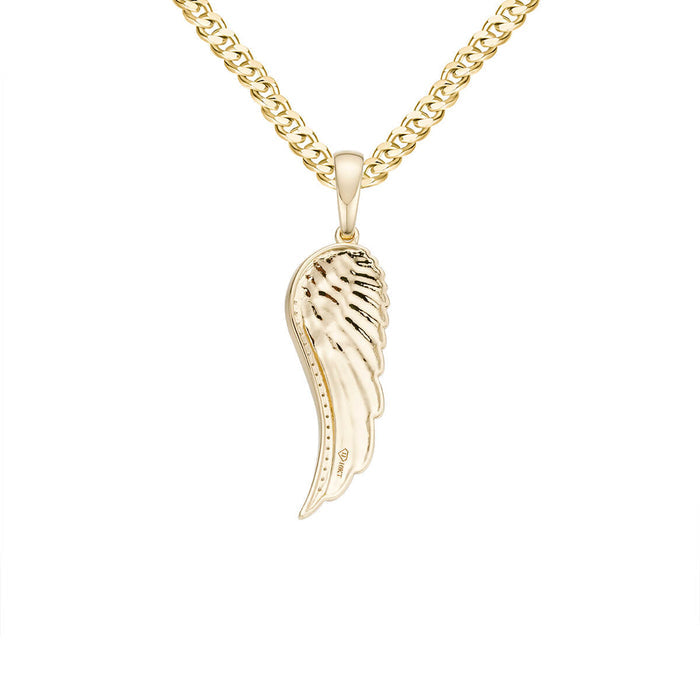 Wing pendant with diamond edge-pendant charm-lirysjewelry