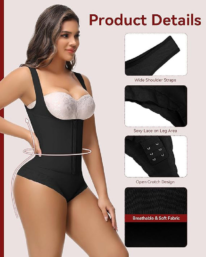 Fajas Colombianas Tummy Control Waist Trainer Open Bust Girdle Shapewear - By Qivii